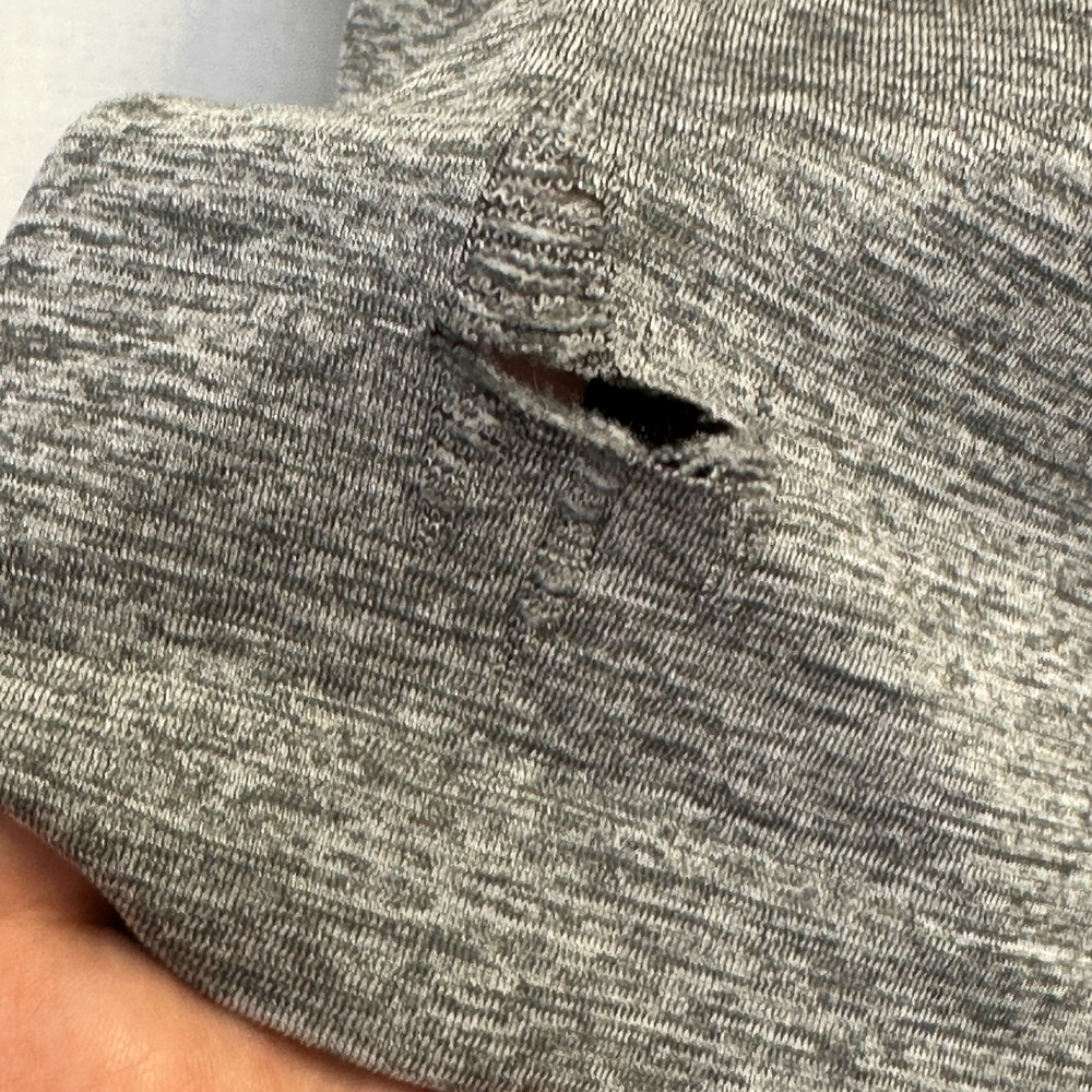 Lululemon Seamless Athletic Short Sleeve Top Gray Women's Size 4 - Picture 6 of 11